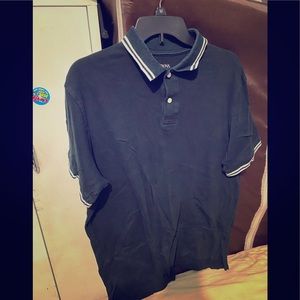 Black polo shirt